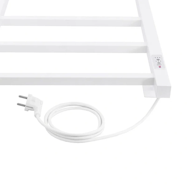 Полотенцесушитель электрический Energy Cube 40x90 см белый матовый EETR0CUBE09040R903M (детальная фотография), без полки, неповоротные