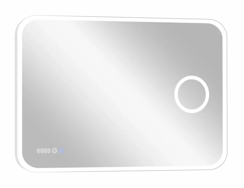 Зеркало с подсветкой Misty Стайл 100 см с увеличением ЗЛП256 (детальная фотография), в белой раме