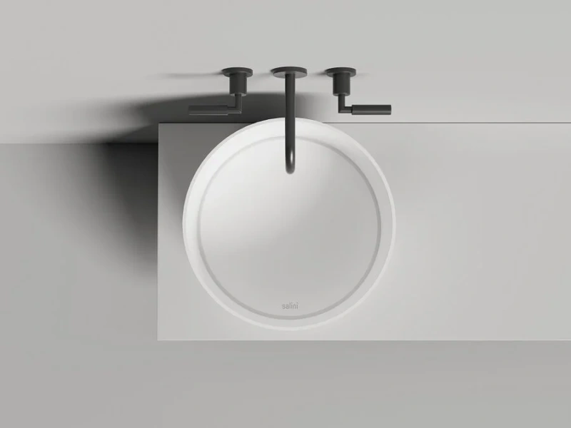 Раковина Salini Armonia Round 03 45 см белый матовый 130423M (детальная фотография), 45 см