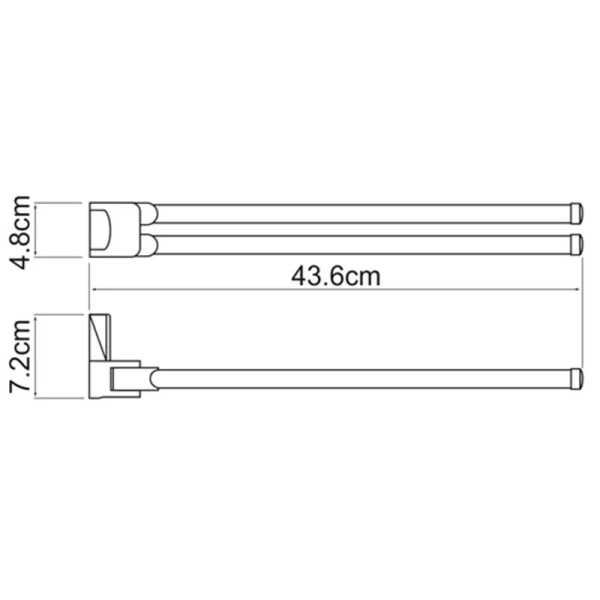 Полотенцедержатель WasserKRAFT Leine хром/белый K-5031W (детальная фотография), современные, hi-tech