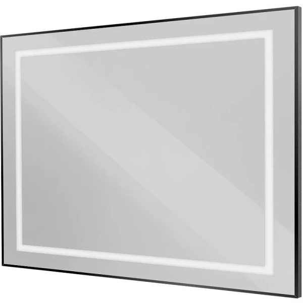 Зеркало с подсветкой BelBagno Kraft 100 см черное SPC-KRAFT-1000-800-SENS-NERO (детальная фотография), с подсветкой