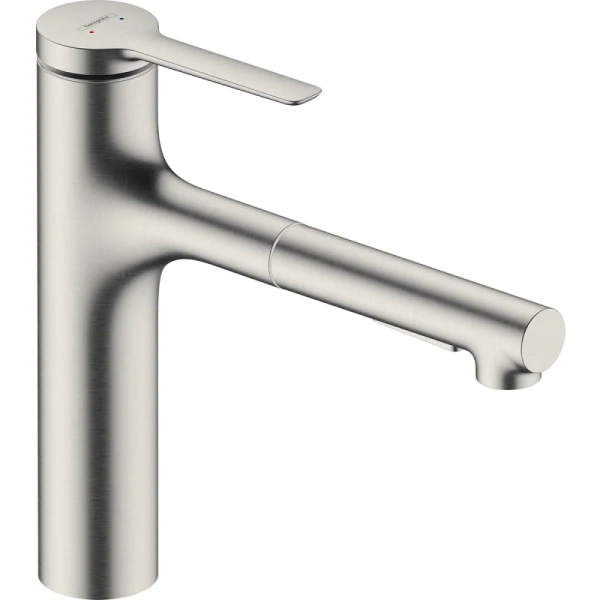 Смеситель для кухни Hansgrohe Zesis M33 сталь 74801800 (детальная фотография), однорычажные, двухрычажные