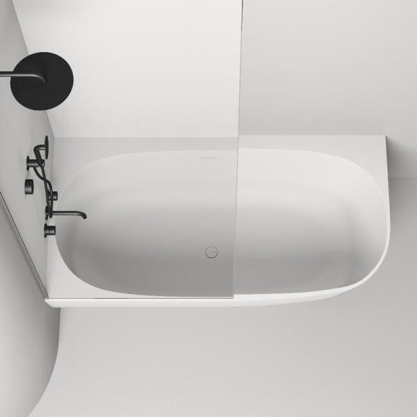 Ванна из искусственного камня Salini Sofia Corner L 170x85 см левая, покраска снаружи по RAL 102525MN (детальная фотография), асимметричные