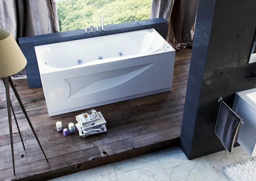 Ванна акриловая Акватек Афродита 150x70 см слив слева AFR150-0000026 (детальная фотография), современныe, hi-tech