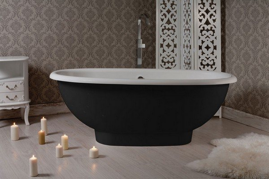 Ванна, цвет чёрно-белый, Romance Collections Camelot 1800805630BW (детальная фотография)