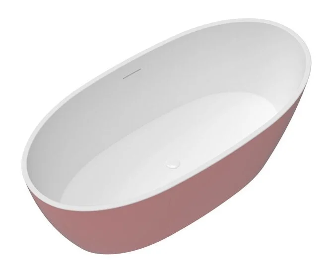 Ванна акриловая Corpa Nera Bosso CN130103, 170 х 76 см, розовый матовый (детальная фотография), современныe, hi-tech