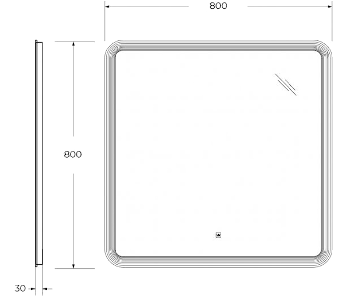 Схема (детальная фотография), сенсорное