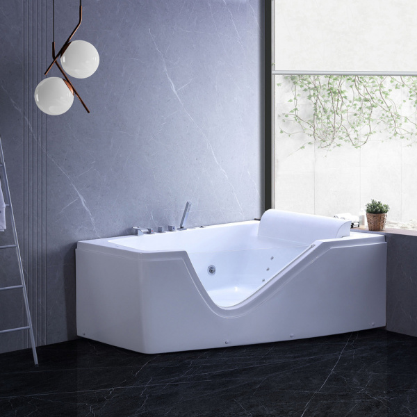 Ванна акриловая Gemy 170x130 см правосторонняя G9056 B R (детальная фотография), асимметричные