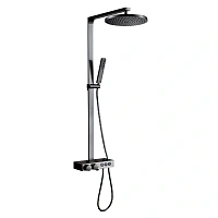 Душевая стойка Black&White Universe оружейная сталь