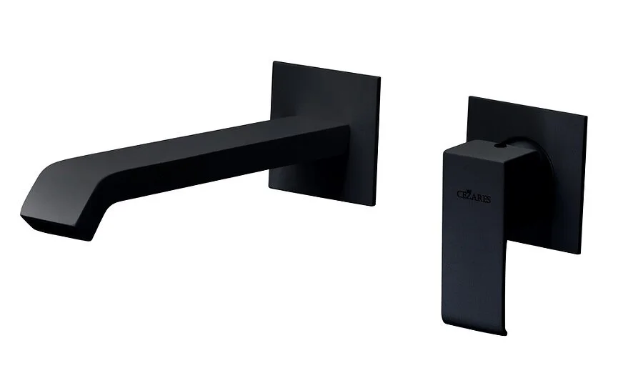 Смеситель для раковины Cezares Porta чёрный матовый PORTA-BLI2-NOP (детальная фотография)