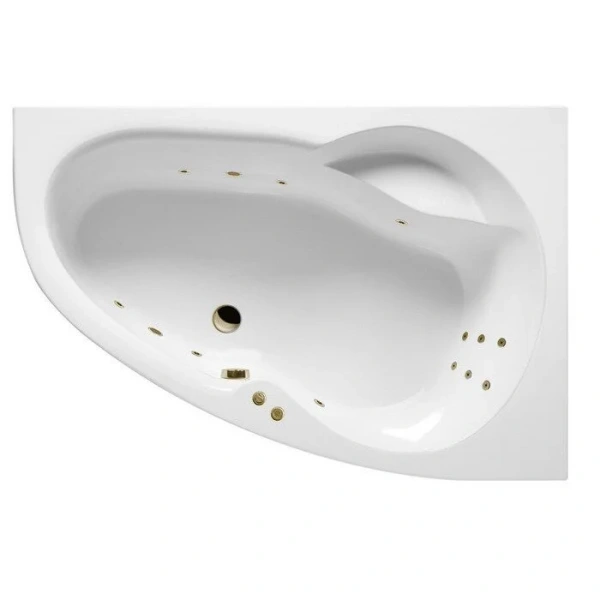 Ванна гидромассажная Excellent Newa Line 160 x 95 см, правая, белый/бронза, WAEX.NEP16.LINE.BR (детальная фотография)