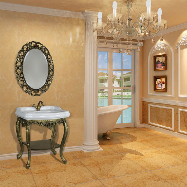 Консоль напольная, цвет поталь бронза, Tessoro Isabella 80 TS-10108-B/L (детальная фотография), пристенные