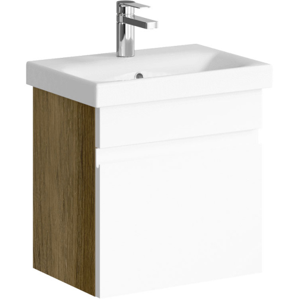 Тумба под раковину подвесная Aqwella Smart 50 см дуб балтийский SRT0105DB (детальная фотография)