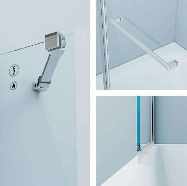 Шторка для ванны IDDIS Ray 120х140 см глянцевый алюминиевый профиль RAY6CS2i90 (детальная фотография), недорогие