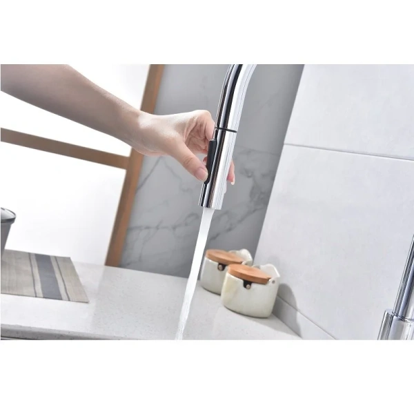 Смеситель для кухни Paulmark Senso хром Se215180-CR (детальная фотография), однорычажные, двухрычажные, сенсорные, бесконтактные