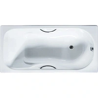 Чугунная ванна Diwo Ярославль, 170 x 75 см, с ножками, с ручками, цвет белый, DY0015/D0017/D0018