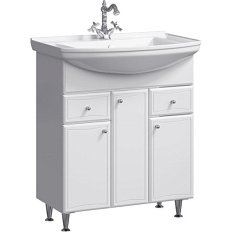 Тумба под раковину напольная Aqwella Barcelona 75 см с бельевой корзиной