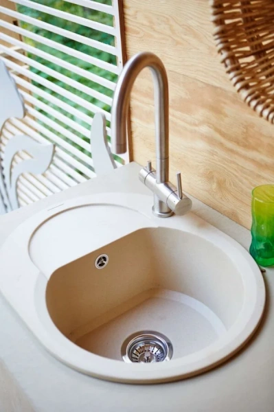 Мойка для кухни Omoikiri Sakaime 60E-EV 60 см эверест 4993207 (детальная фотография), из искусственного гранита