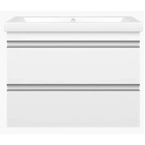 Тумба под раковину подвесная Misty Ингрид 75 см белая - фото 1