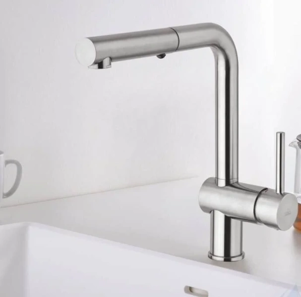 Смеситель для кухни Paffoni Light хром LIG285CR-MET (детальная фотография), современные, hi-tech