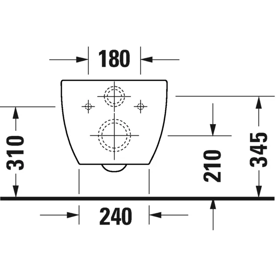 Биде подвесное Duravit Viu белое 2292150000 (детальная фотография), прямоугольной формы