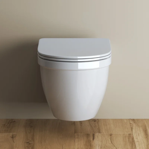 Унитаз подвесной BelBagno Loto безободковый BB070CHR/SC (детальная фотография), недорогие, безободковые, сиденье с микролифтом , с антивсплеском