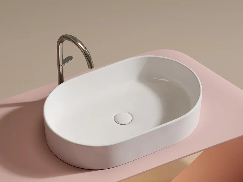 Раковина Ceramica Nova Element 60 см накладная белая CN6048 (детальная фотография), из санфарфора