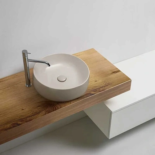 Раковина Kerasan Nolita 40 см накладная, Nocciola - фото 6