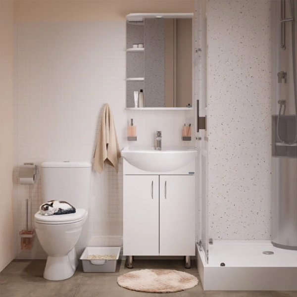 Унитаз компакт Sanita Стандарт с сиденьем микролифт WC.CC/Standart/2-DM/WHT.G/S1 (детальная фотография), белые