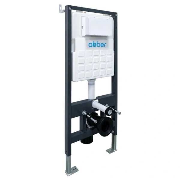 Унитаз с инсталляцией Abber Rechteck кнопка золото матовое AC1201MB-AC0105-AC0121MMG (детальная фотография) index_2