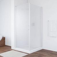 Душевой уголок профиль белый стекло сатин Vegas-glass