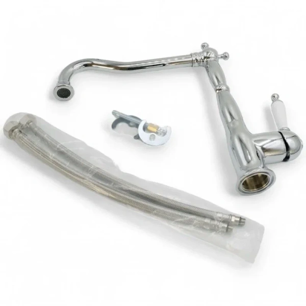 Смеситель для кухни Migliore Oxford хром 18241 (детальная фотография), однорычажные, двухрычажные