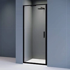 Душевая дверь в нишу RGW Stilvoll SV-05B 80 см профиль черный стекло прозрачное