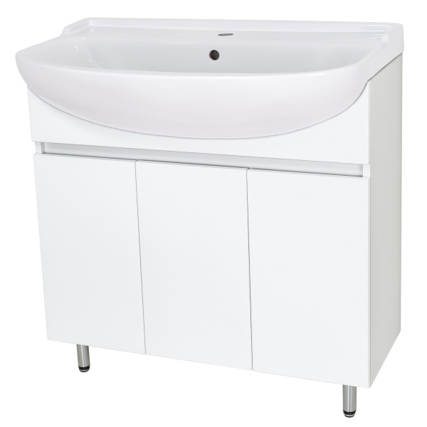 Тумба под раковину напольная Misty Амур 80 см с дверцами Э-Аму01080-021Н (детальная фотография), в наличии