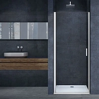 Душевая дверь в нишу Vincea Alpha 70 см профиль хром, стекло прозрачное