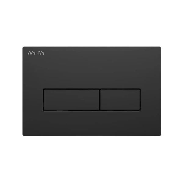 Инсталляция для унитаза Am.Pm ErgoFit клавиша черная матовая, кнопки прямоугольные I012711.0338 (детальная фотография), слив эконом-стандарт под две клавиши