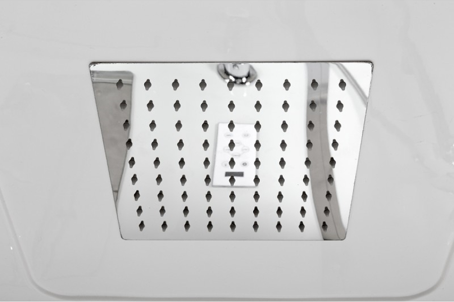 Душевая кабина Deto EM 170x90 см с крышей EM4517 (детальная фотография), стеклянные, рифленые