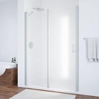 Душевая дверь профиль матовый хром стекло сатин Vegas-glass