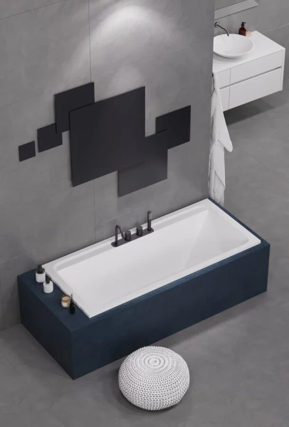 Ванна акриловая Alba Spa Barselona 2.0 ВПР0310200100, 170 x 75 см, цвет белый (детальная фотография), современныe, hi-tech