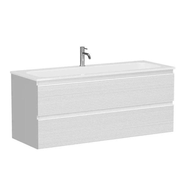 Тумба под раковину подвесная Sancos Folk 120 см bianco FL120W (детальная фотография)