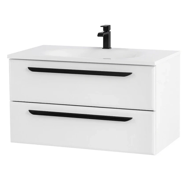 Тумба под раковину подвесная Cezares Eco 75 см bianco opaco ECO-750-2C-SO-BO (детальная фотография)