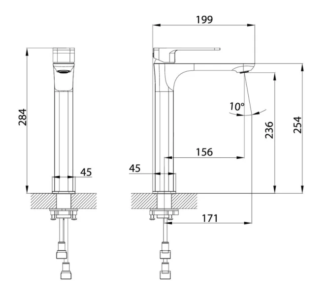 Смеситель для раковины IDDIS Slide латунь (детальная фотография), для раковины
