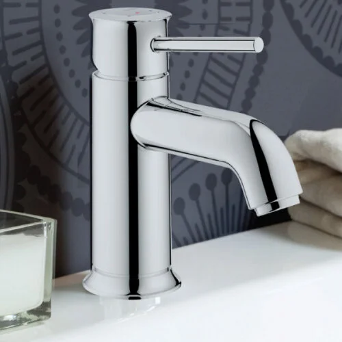 Смеситель для раковины Grohe BauClassic однорычажный 23161000 (детальная фотография), современные, hi-tech