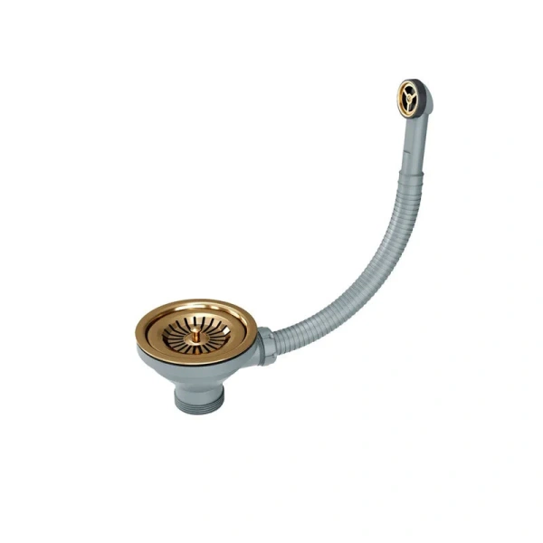 Слив для кухонной мойки Paulmark брашированное золото PM6022-BG (детальная фотография)