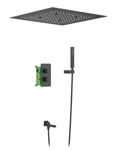 Душевой комплект Timo Petruma черный - фото 2