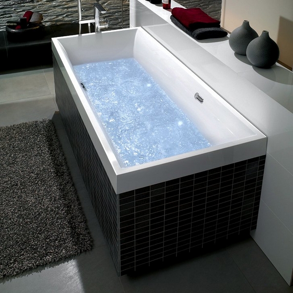 Ванна квариловая Villeroy & Boch Squaro 180х80 см белый alpin UBQ180SQR2V-01 (детальная фотография), современныe, hi-tech