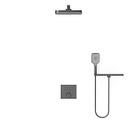 Душевой комплект Vincea вороненая сталь