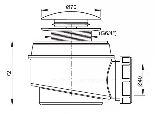 Сифон для поддона Alcaplast хром A465-50 (детальная фотография), в наличии