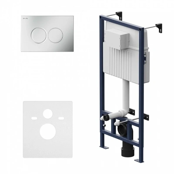 Инсталляция для унитаза Am.Pm ProC с клавишей смыва матовый хром I012707.0131 (детальная фотография)