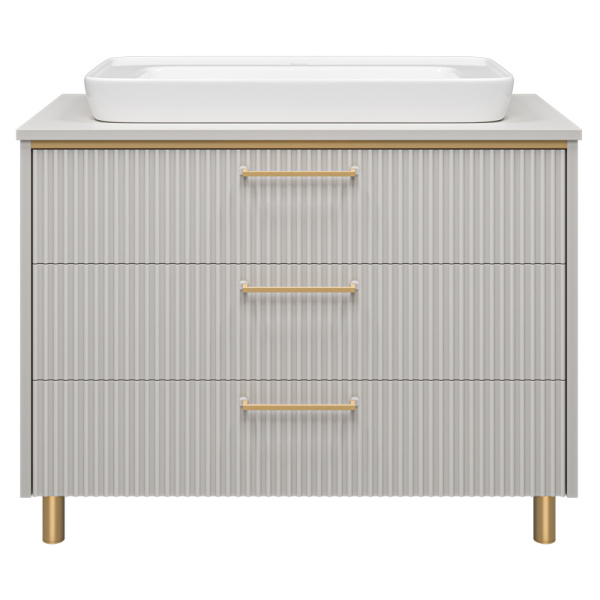 Тумба под раковину напольная Brevita Elche 100 см серая ELC-0100-0302Я (детальная фотография)